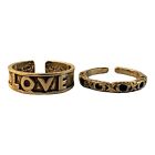 22015 - Love Toe Ring Set of 2 - |Clear-91|