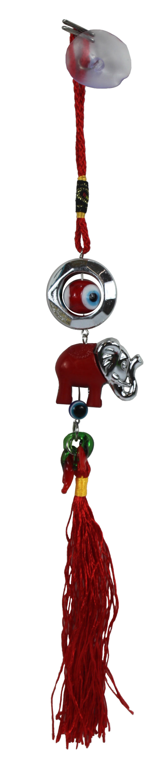 2203 - Silver Red Elephant Charm Hanger - |P-9|