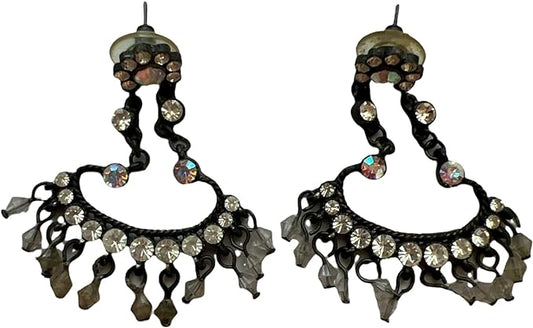 2209 - 2" Chandelier Earrings - |Clear-180|