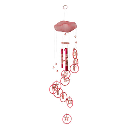 2212 - 24" Butterfly Pink Acrylic Wind Chime |22-9|
