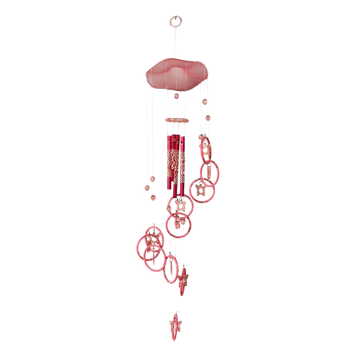 2212 - 24" Butterfly Pink Acrylic Wind Chime |22-9|