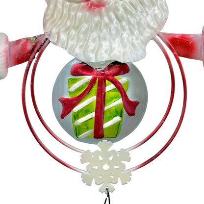 8559 - Santa Metal Windchime with Snowflake |G-4|