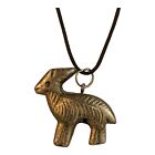 22439 - Beautiful Silver Goat Necklace Made for Jewelry Enthusiasts with Agility and Grace Design |Clear-91|