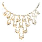 22444 - Elegant Rhinestone Costume Jewelry 12-18" Choker Style Necklace |Clear-91|