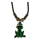 22467 - Elegant Green Frog with Sparkling Crystal Eyes Necklace, 17 Inch Length for Everyday Wear |Clear-91|