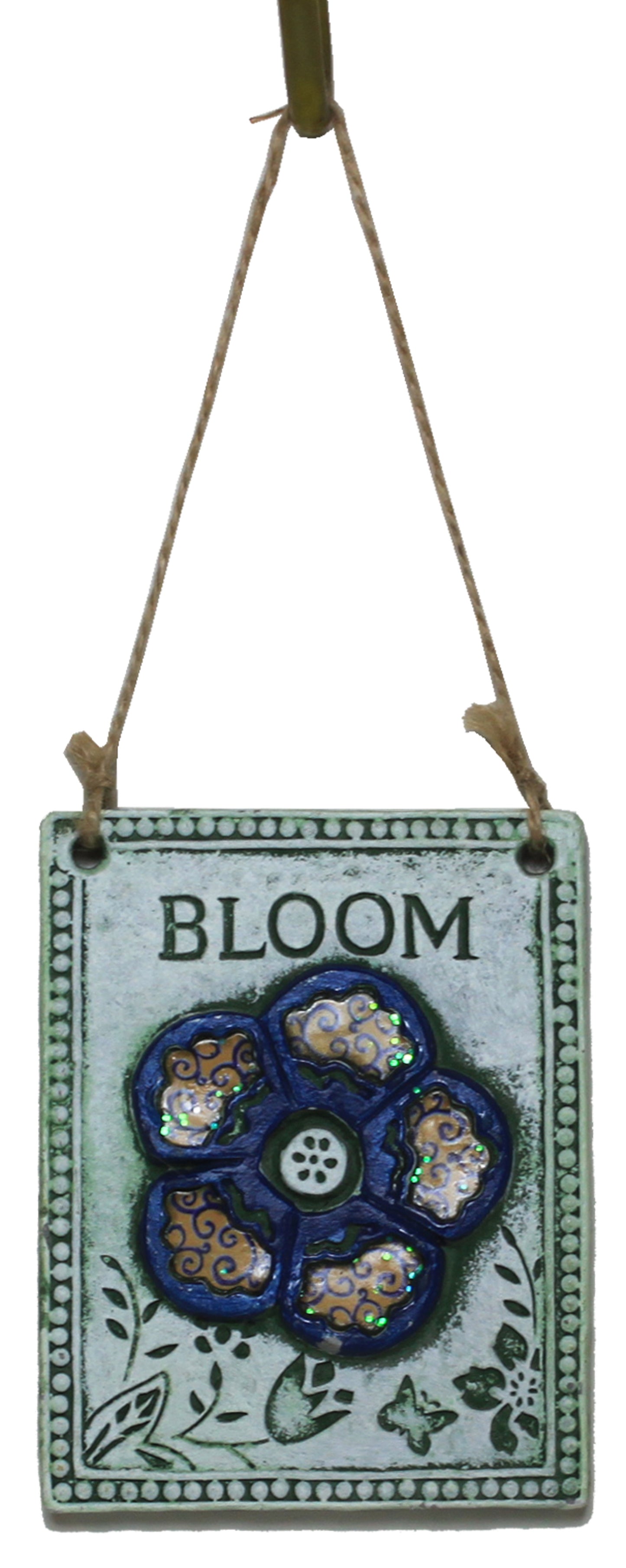 2247 - 4x5 Bloom Garden Plaque Blue - R-11 :