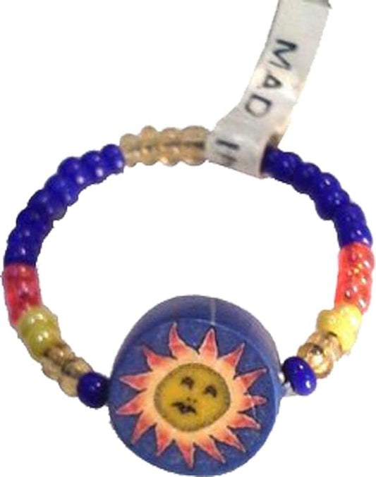 2249 - Claymatic Beaded Bright Sun Ring - [Clear-223]