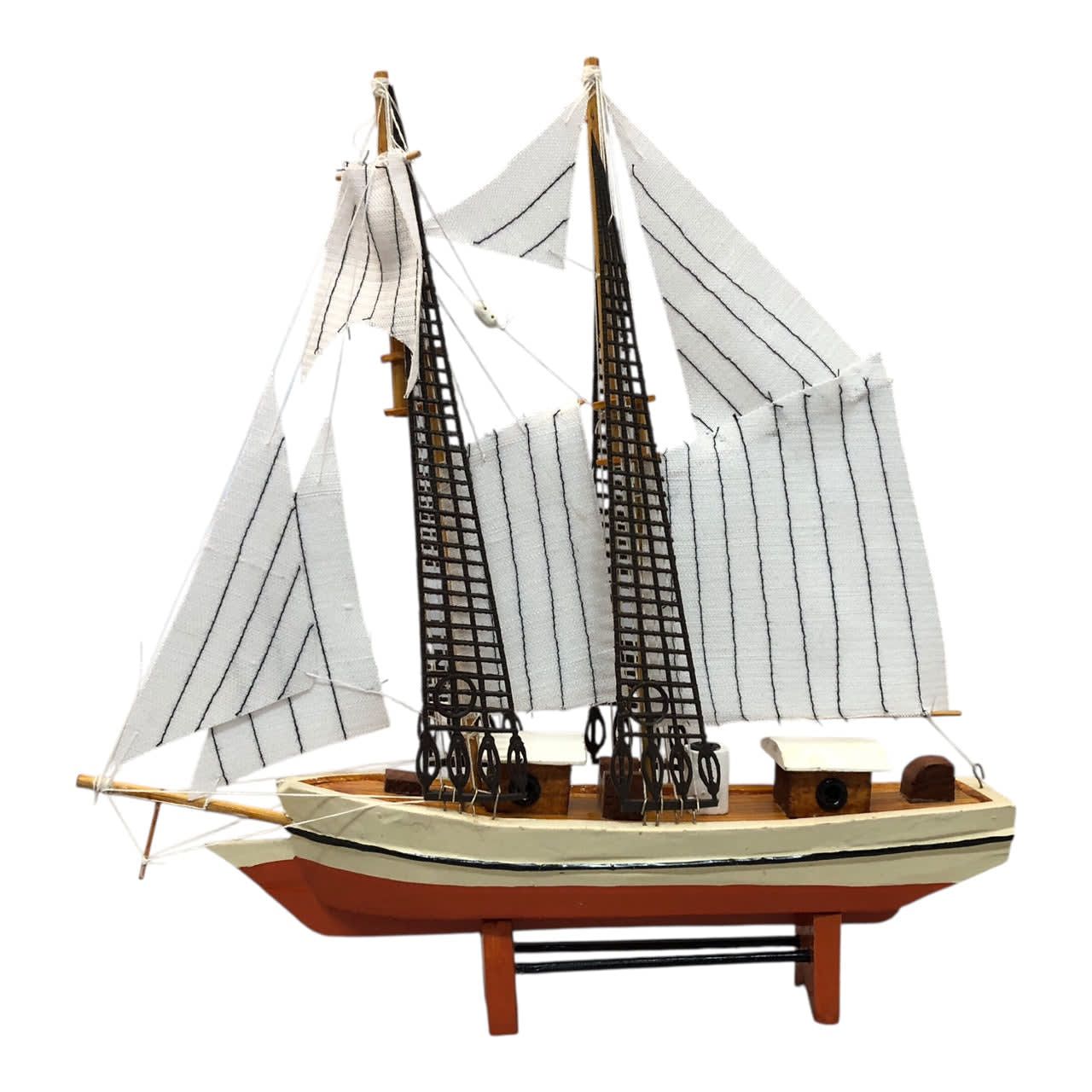 2258 - 11" Brown Sailing Boat |1-13|