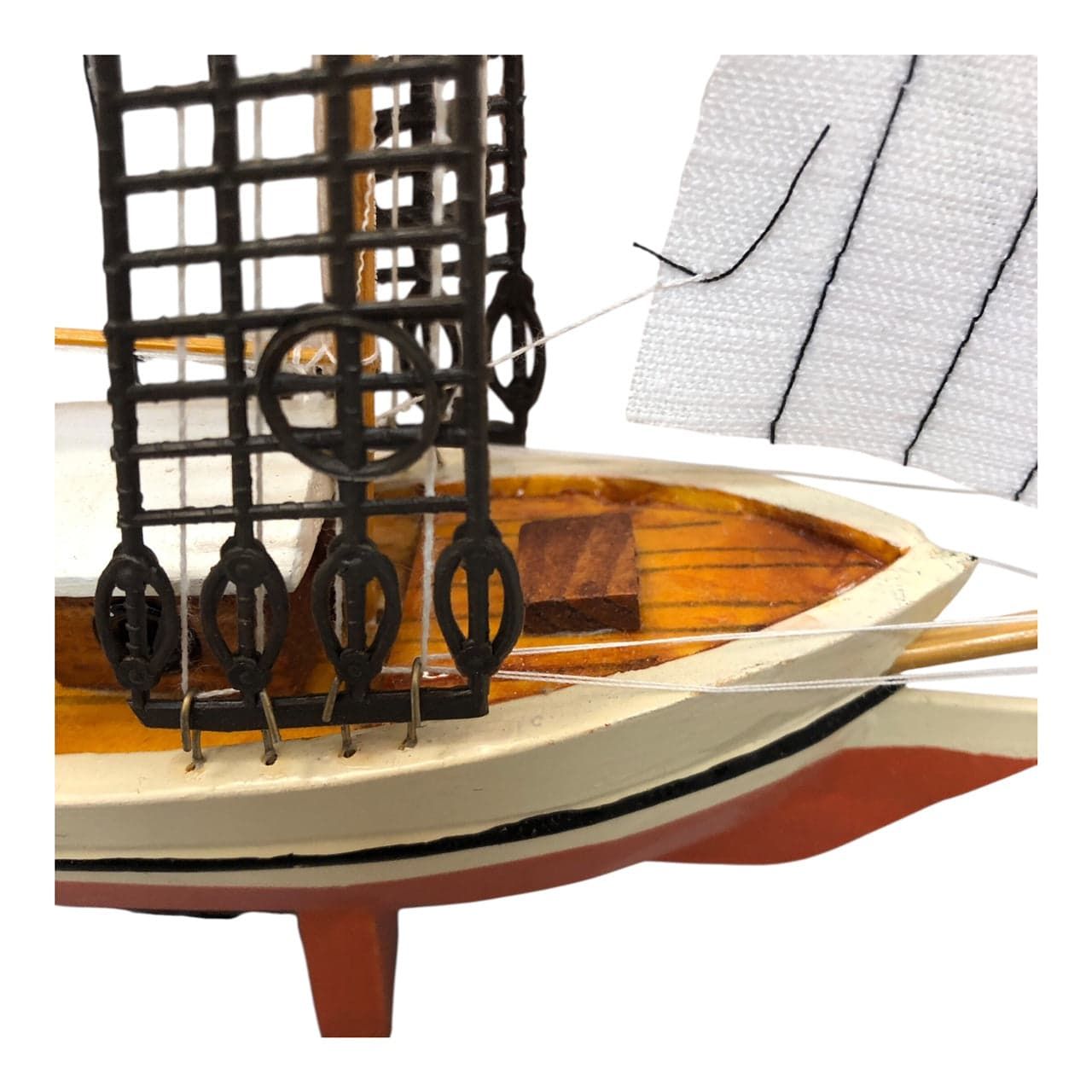 2258 - 11" Brown Sailing Boat |1-13|