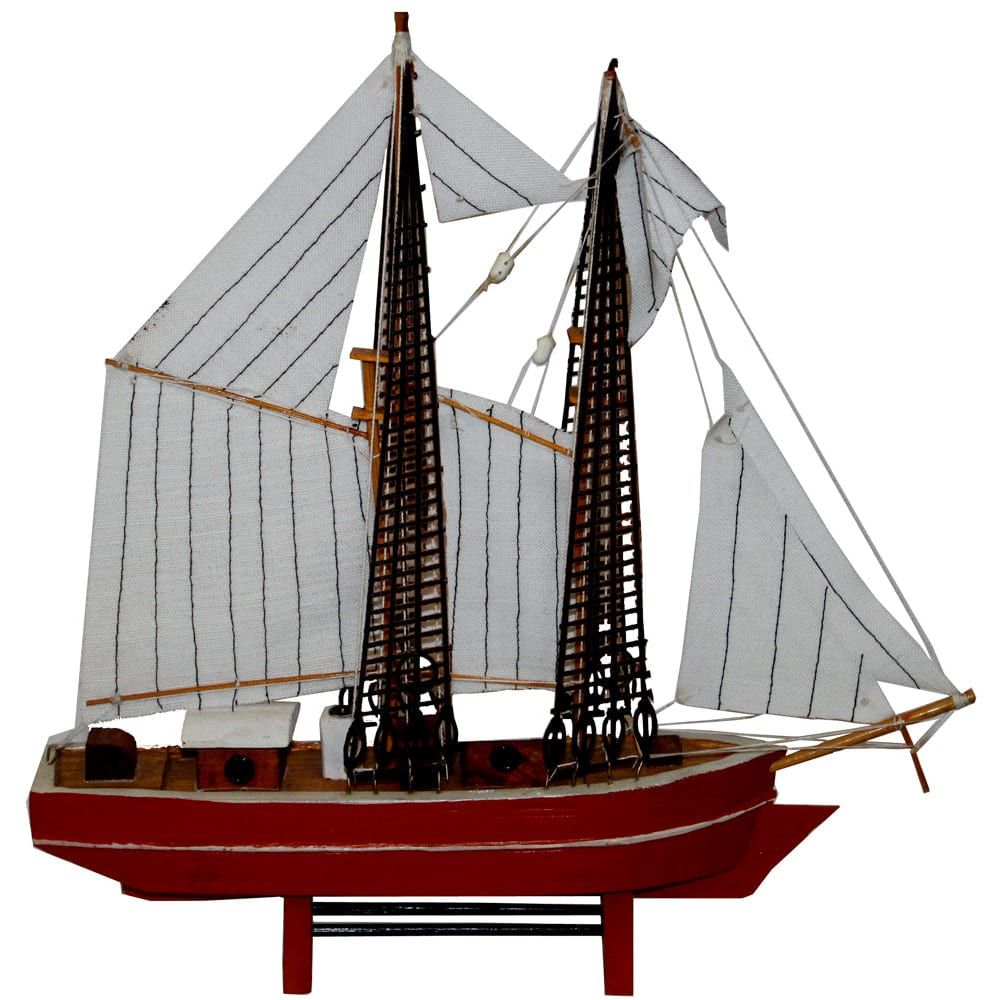 2258 - 11" Brown Sailing Boat |1-13|