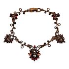 22592 - 7" Antiqued Jeweled Bracelet - |Clear-91|