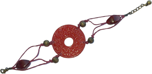 22624 - Orange Life Saver Bracelet - [Clear-178]