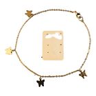 22625 - Exquisite Silver Butterfly Anklet with 9-Inch Length and Elegant Design |Clear-91|