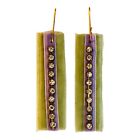 22638 - Crystal & Ribbon 3" French Earrings - |Clear-91|