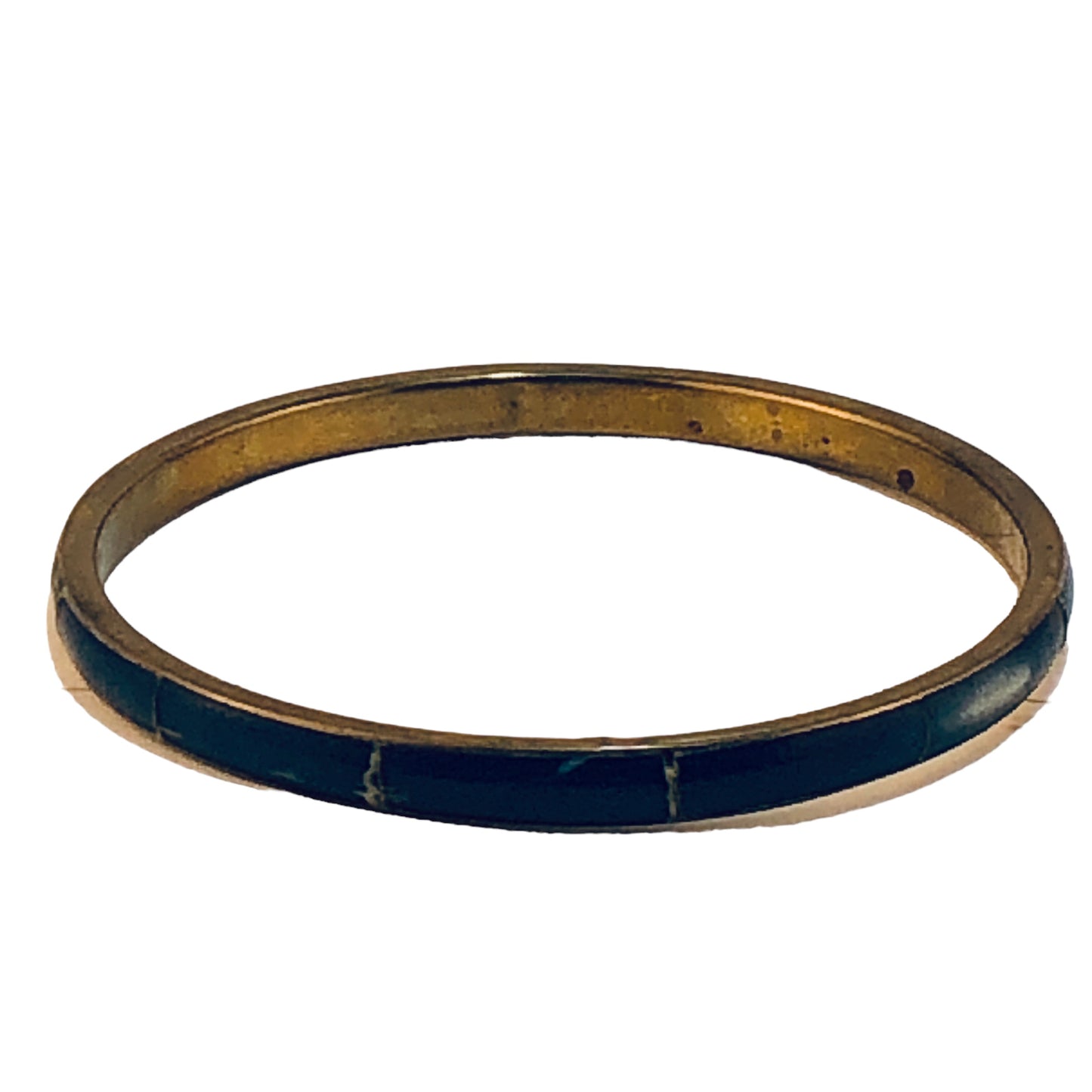 22642 - Blue & Brass Bangle - [Clear-56]