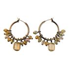 22652 - Clear Bead Mini Hoop Earrings - |Clear-91|