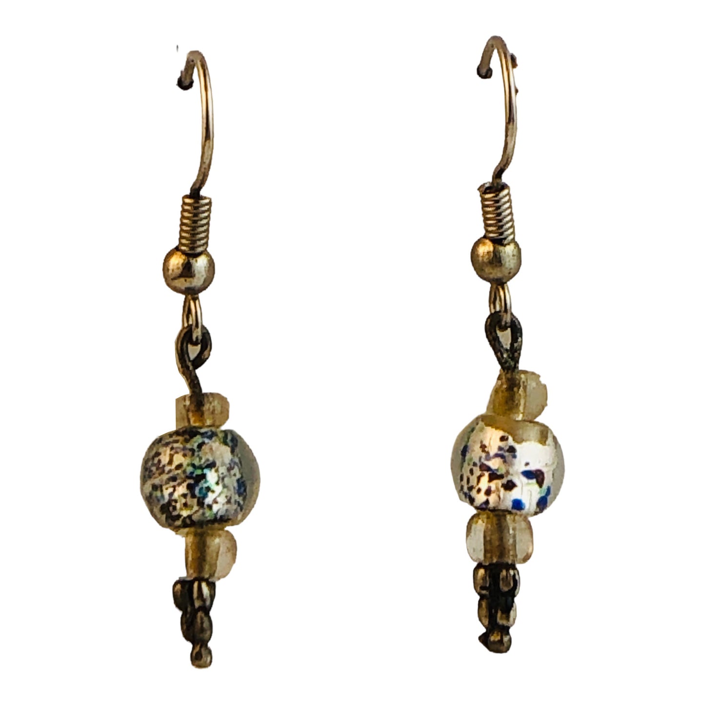 22718 - Stunning Clear Speckled French Earrings with Elegant Design and Free Shipping |Clear-65|