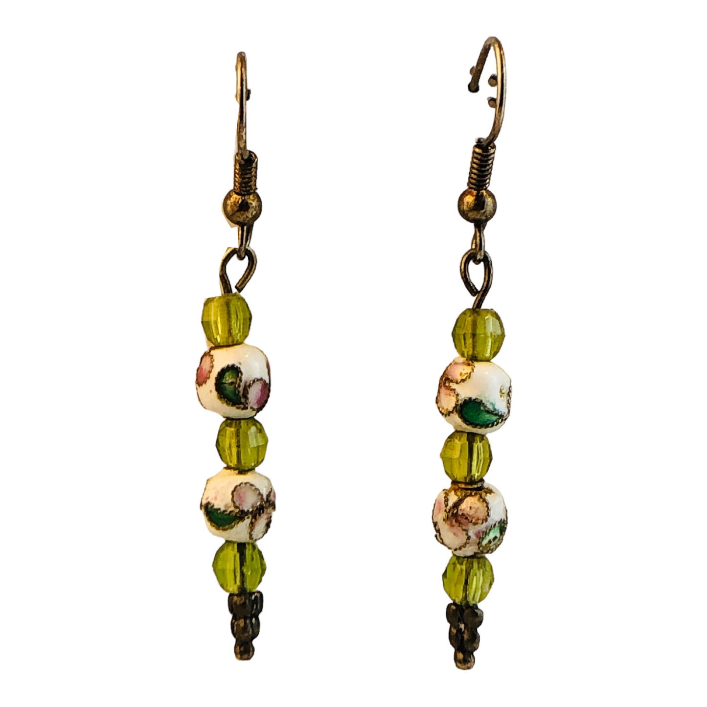 22725 - Cloisonne Bead Earrings - [Clear-65]