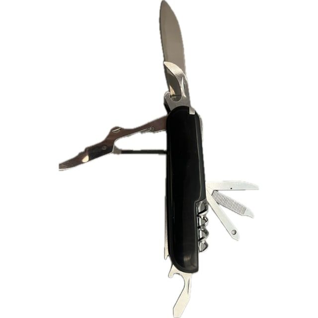2277 - BUY ONE GET ONE FREE Multi Function Pocket Knife Black (212830-BK) - |110|