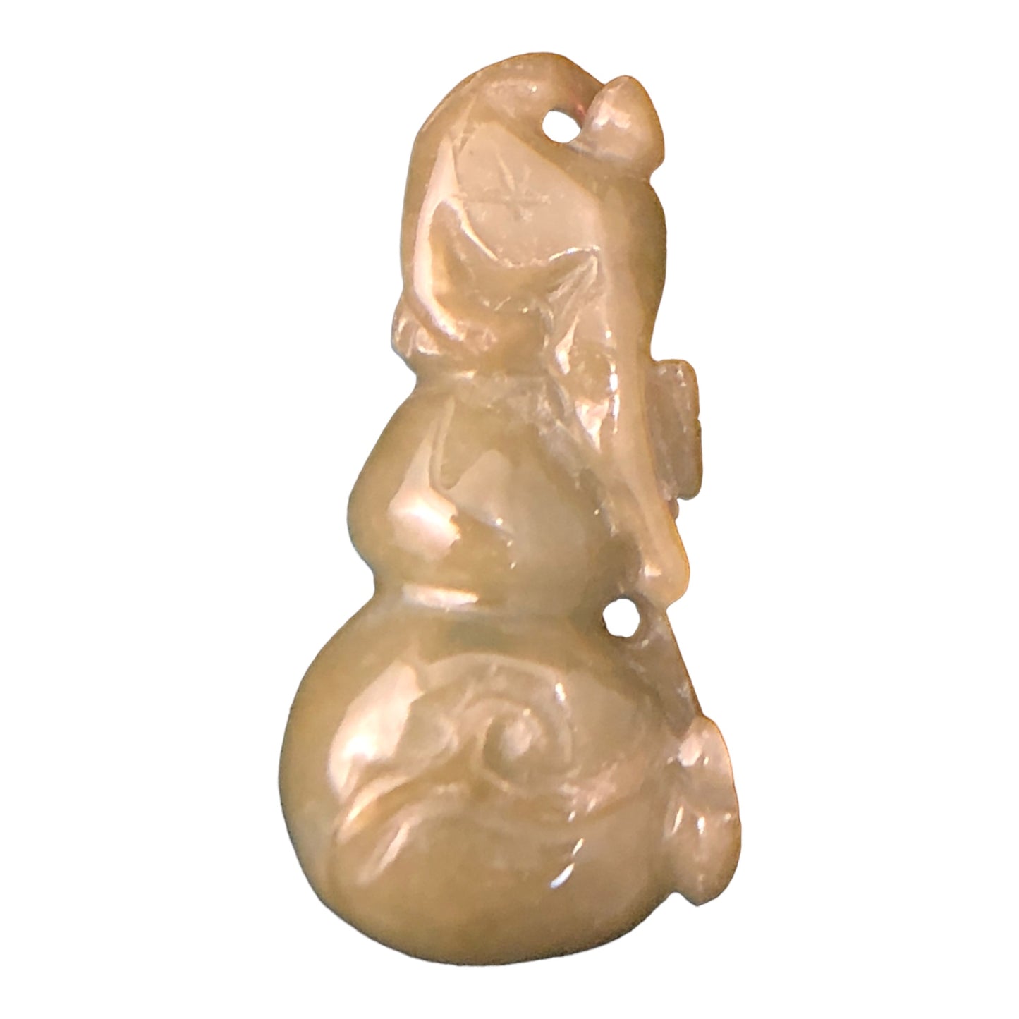 22777 - Monkey w/Gourd Stone Pendant - [Clear-65]