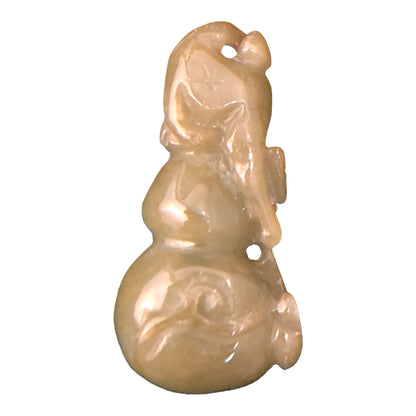 22777 - Monkey w/Gourd Stone Pendant - [Clear-65]