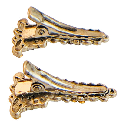 22785 - Antique Style Butterfly Clip - [Clear-176]