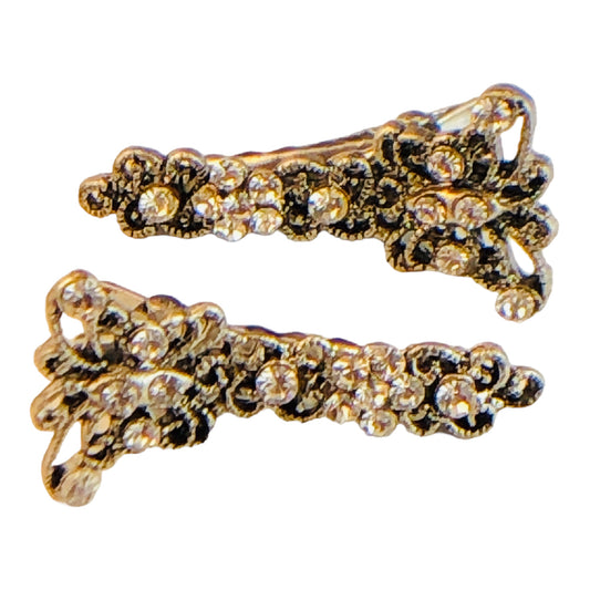 22785 - Antique Style Butterfly Clip - [Clear-176]