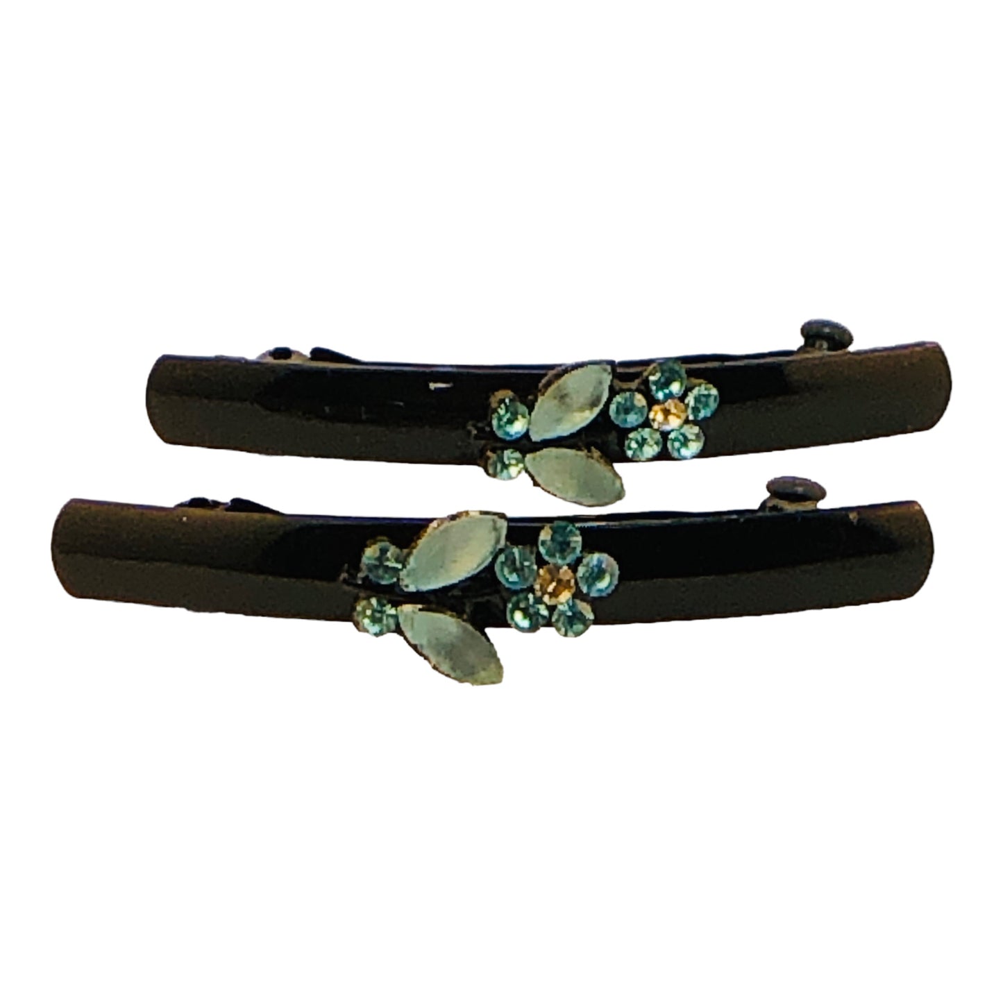 22822 - Crystal Flower Hair Clips - [Clear-56]