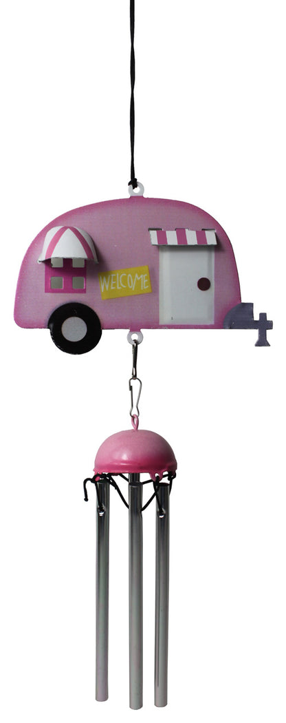 2298 - 12" METAL Pink Camper Mini Windchime |G-8|