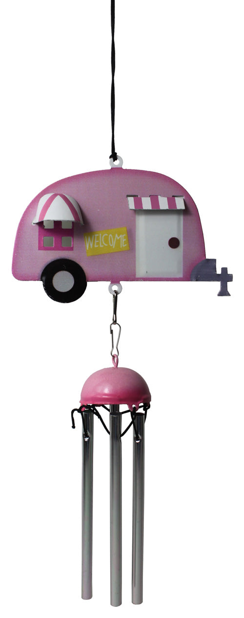 2298 - 12" METAL Pink Camper Mini Windchime |G-8|