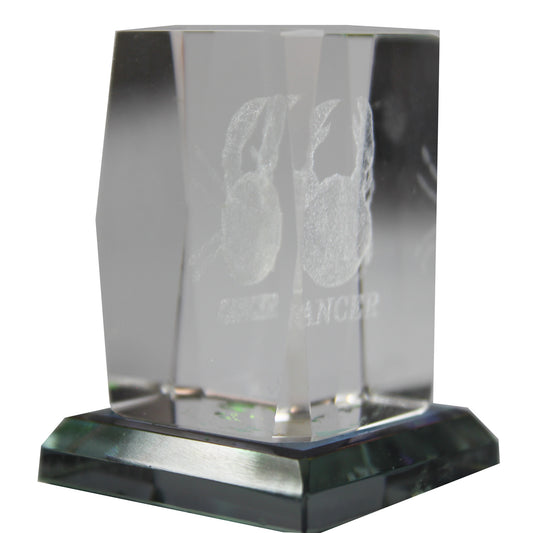 2303 - 2.5" Pedestal Crystal - Cancer - |H-49|