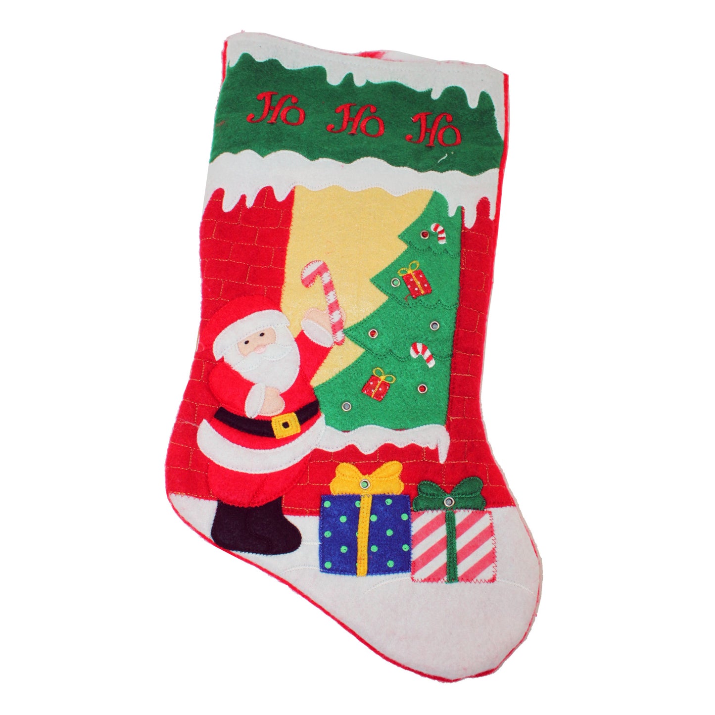 2309 - Ho Ho Ho Musical Santa 17 Inch Christmas Stocking for Holiday Decor |Pod 2-50|