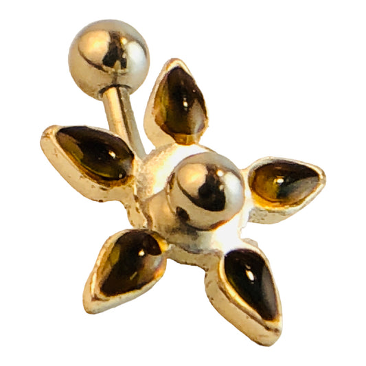 23204 - Alien Flower Belly Ring [Clear-107]