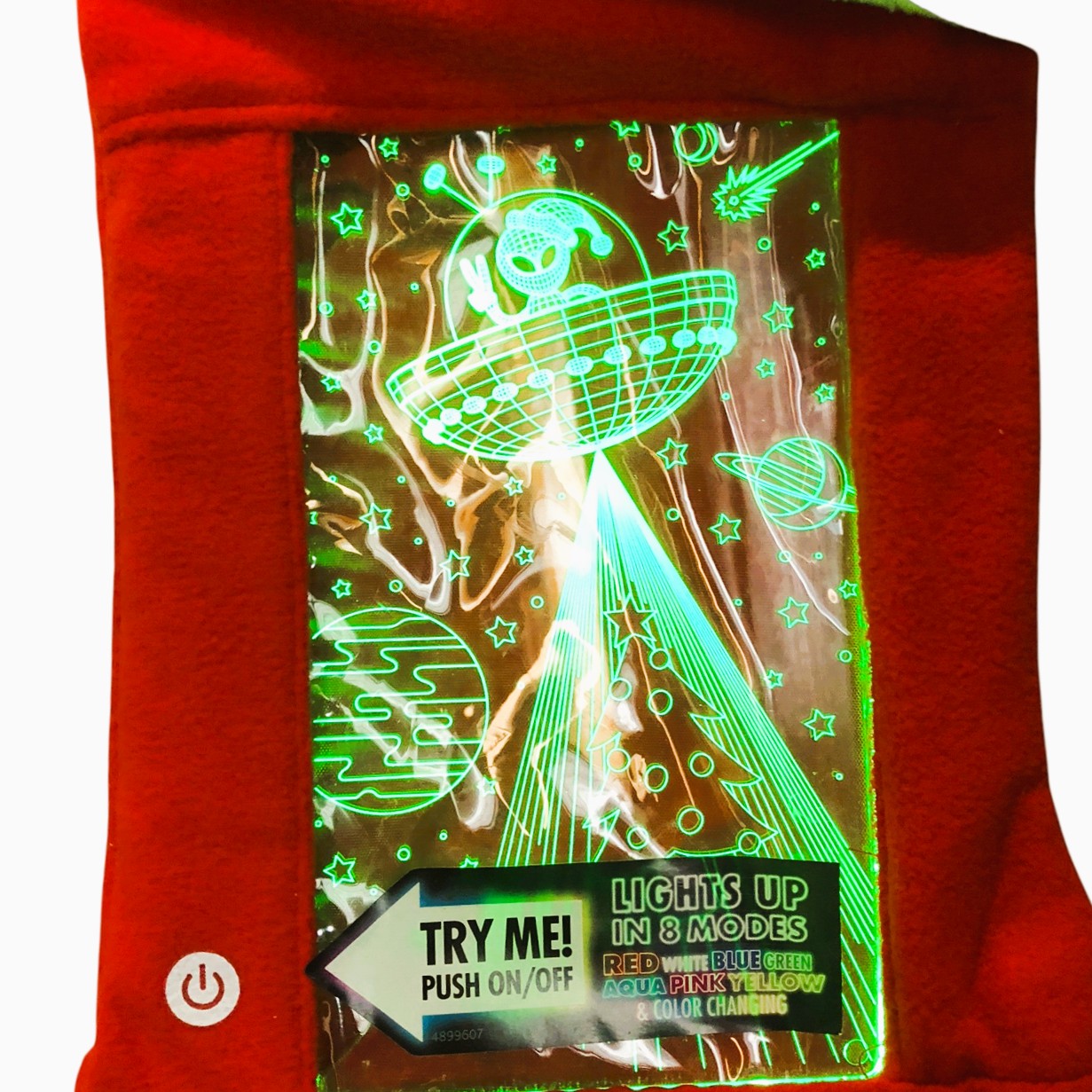 23263 - Light Up Colored Christmas Stocking-Space Ship |Pod 2-50|