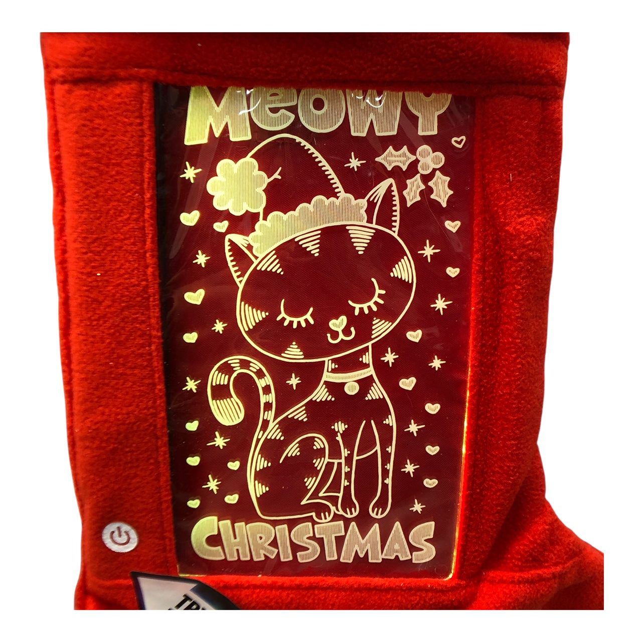 23265 - Light Up Cat 16-Inch Christmas Stocking |Pod 2-50|