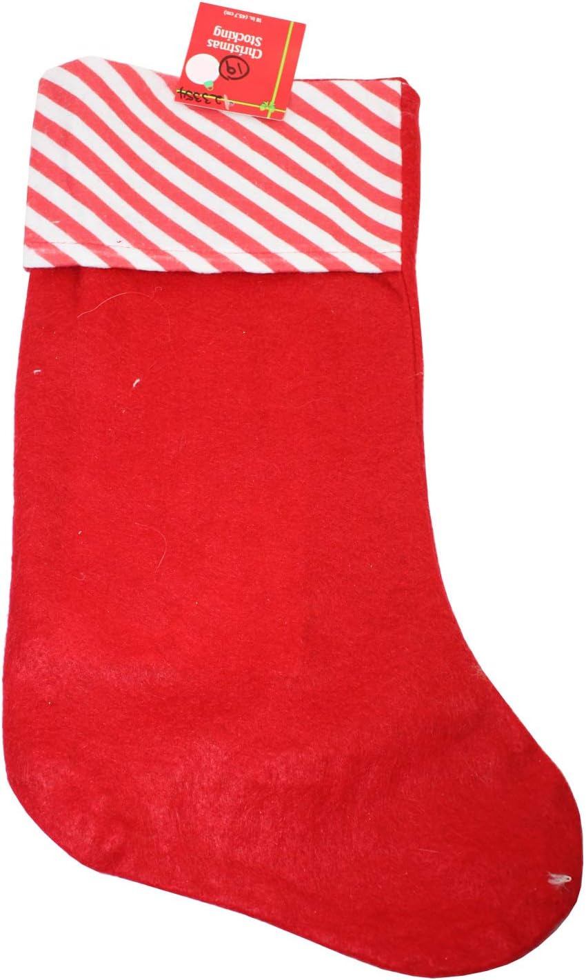 23354 - Red Stocking w Candy Stripe Cuff - [Pod 2-50]
