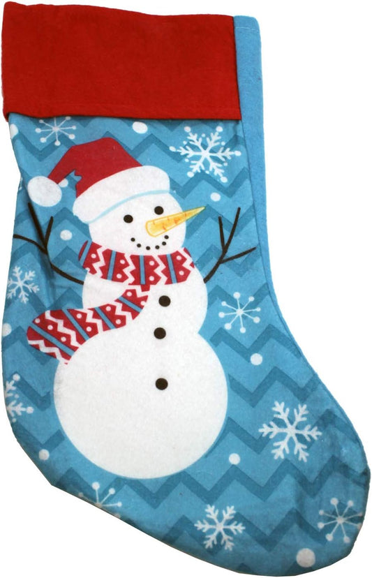 23366 - Blue & Red Snowman Stocking - [Pod 2-54]