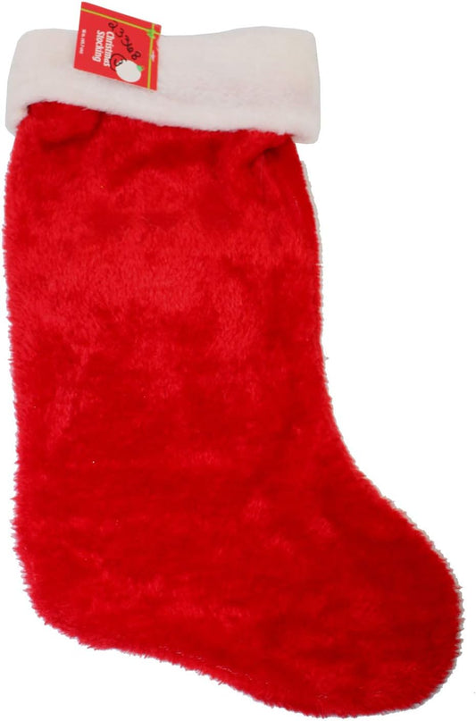 23368 - Red & White Fur Stocking - [Pod 2-54]