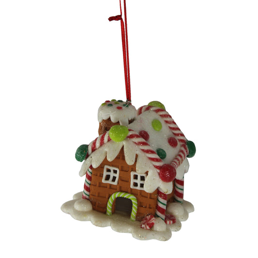 23387 - Tan Gingerbread House Ornament |Pod 2-62|