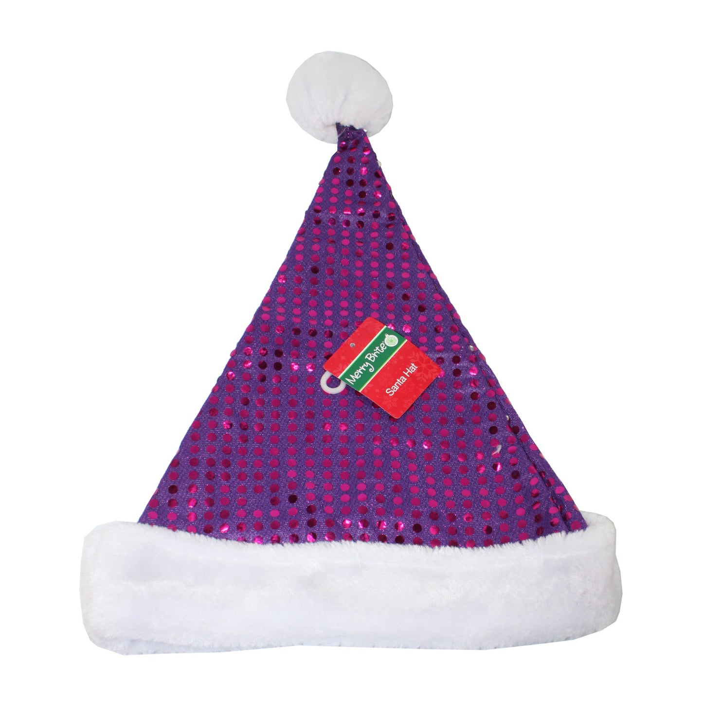 23496 - Adult Purple Sequined Santa Hat |Pod 2-57|