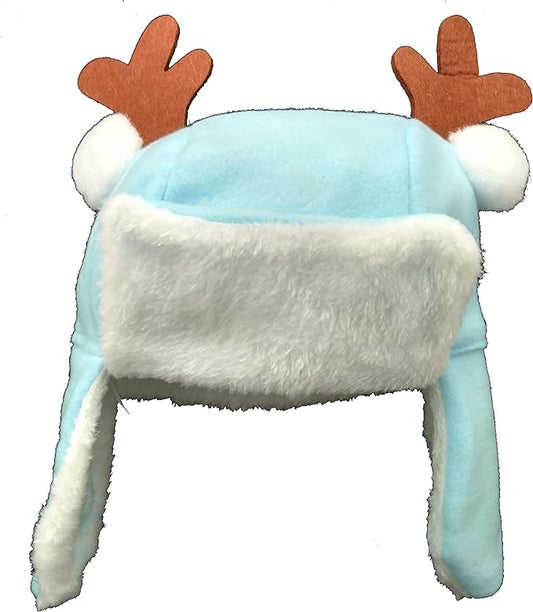 23511 - Baby Boy Blue Hat w Antlers - [Pod 2-58]