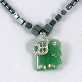 2351 - Necklace Elephant Jade - |Clear-55 Store|