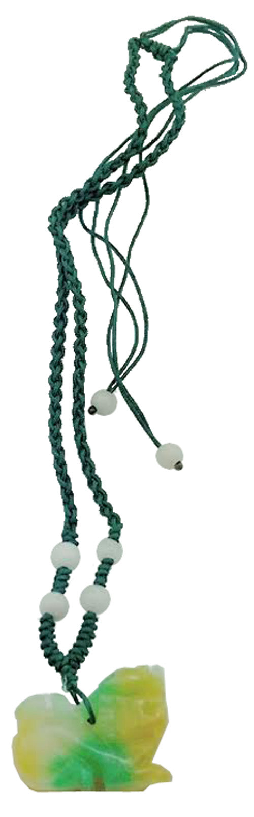 2353 - Tri Color Fu Dog Jade Necklace - |Clear-20|