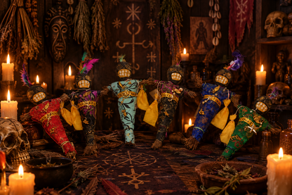 23613 - Set of 6 Authentic Made in New Orleans 8" Voodoo Dolls |W-1|