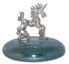 2370 - .5" Grey Unicorn - Clear Stone-[Z-94]