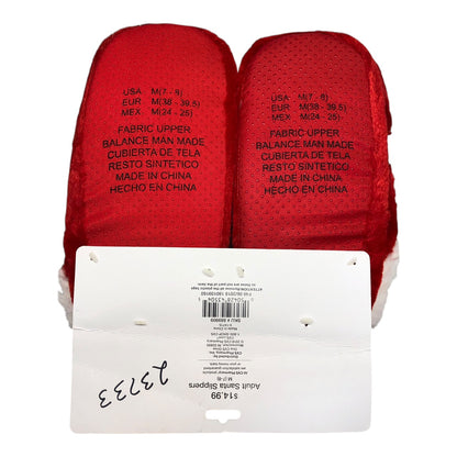 23733 - Adult Santa Slippers Size M 7-8 |Pod 2-51|