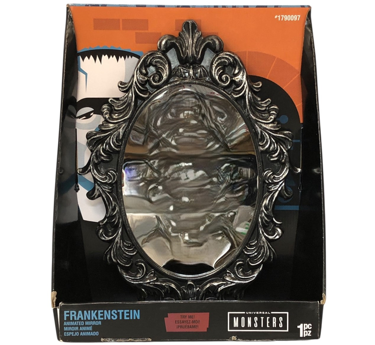 23758 - Frankenstein Animated Magic Mirror Halloween Decor |Pod 1-20|