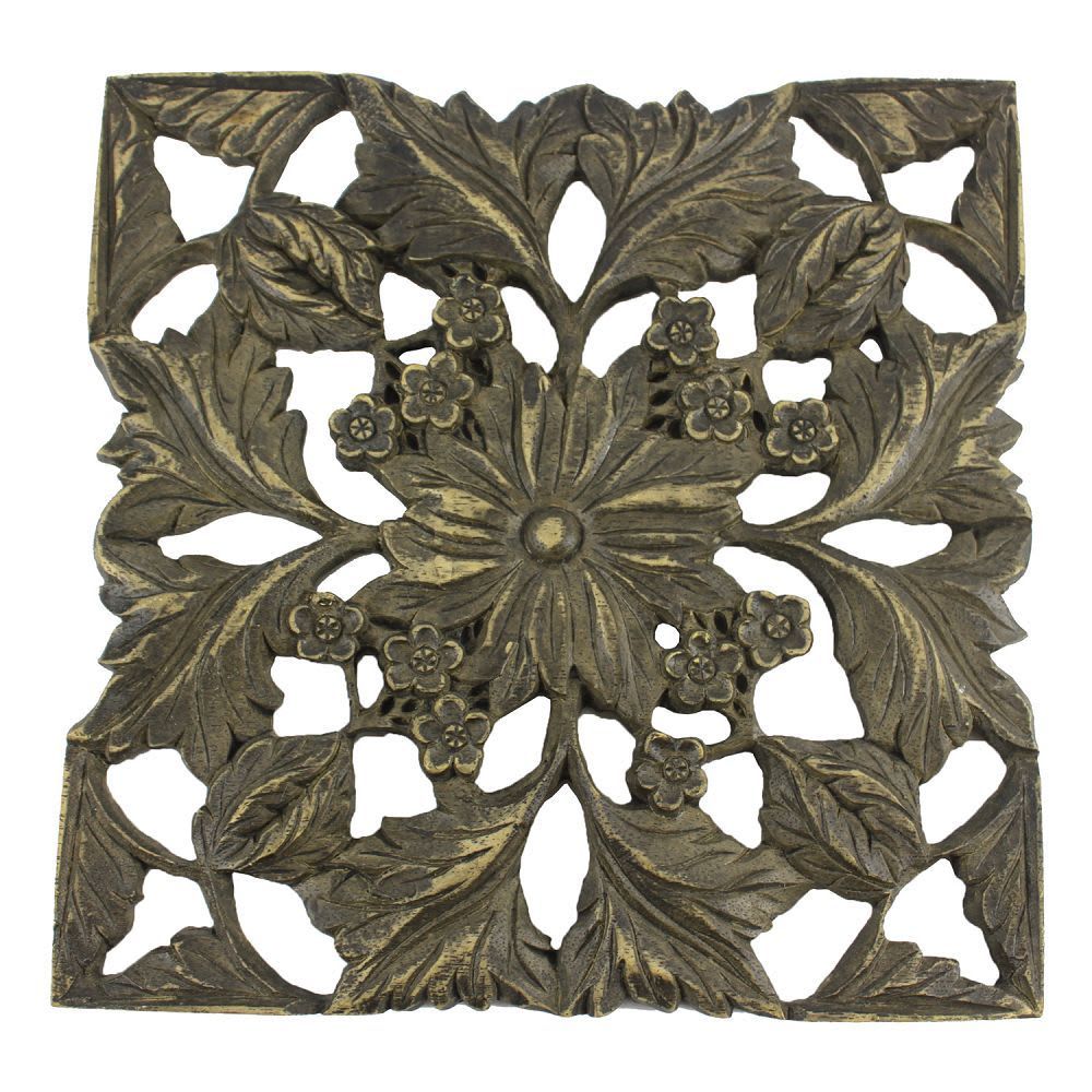 237 - Carved Hanging Tile Flower - |9-3 Store|