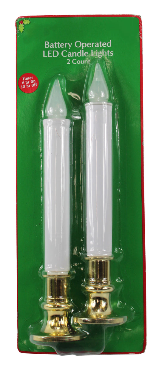 24188 - Two Count LED Battery-Operated Flameless Candle Lights for Home Decor |G-27|