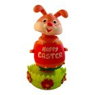24397 - Pink Easter Bunny Solar Bobble Head Toy for Easter Holiday Decorations and Festive Use |BS-16|
